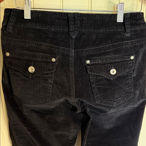 Suko Jeans Cords Elegant Black Corduroy Jeans Flare Pants Stretchy Women’s Sz 7 - Picture 2 of 14